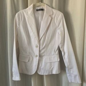 7th Avenue New York & Company White Tailored Blazer Jacket Women’s Size 4 Cotton